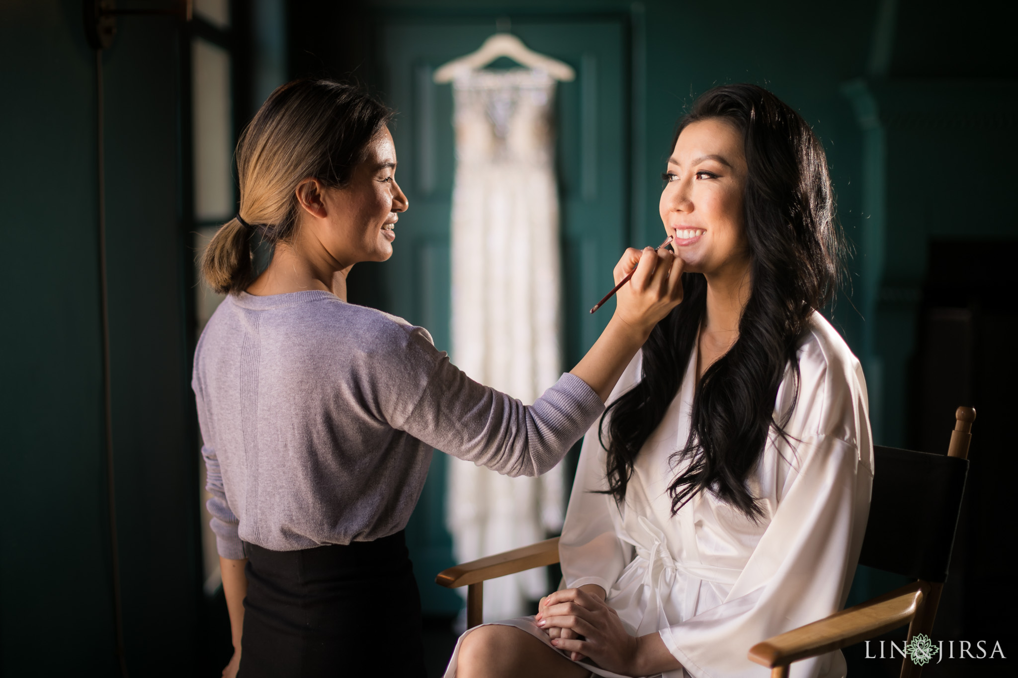 vibiana los angeles wedding photography bride prep makeup