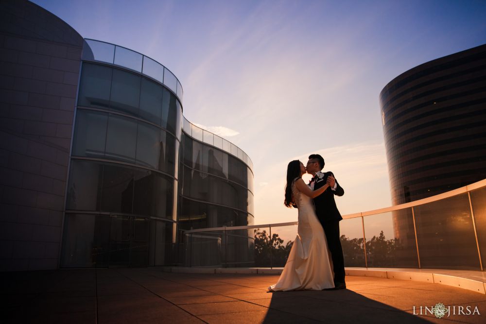 Orange County engagement photographer Segerstrom Concert Hall urban architectural
