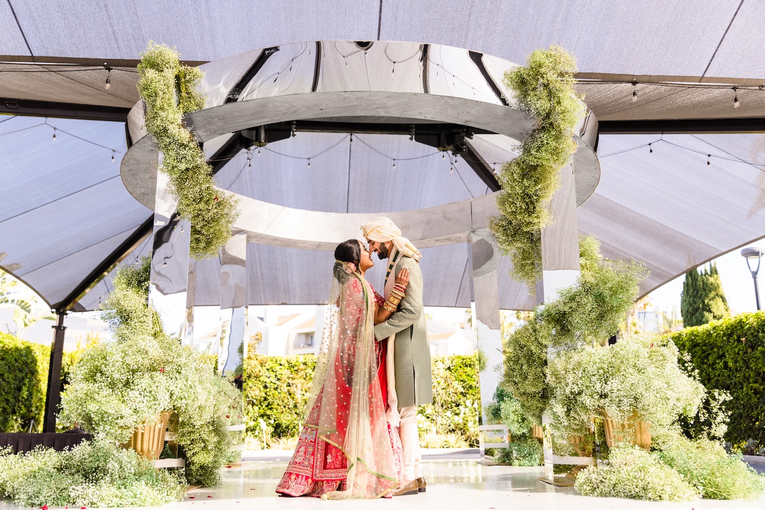 Wedding photography at Irvine Marriott Spectrum hotel ballroom