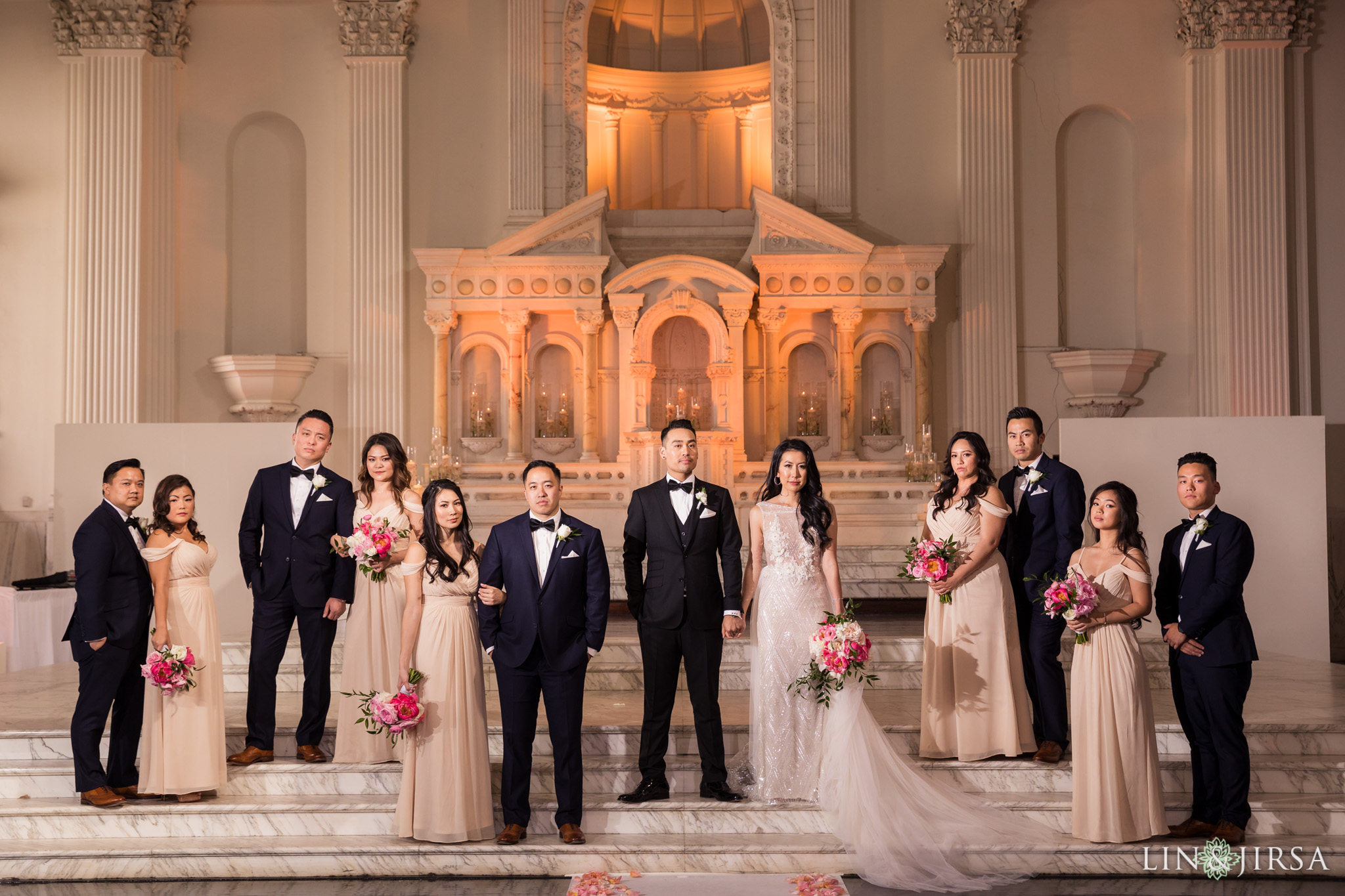 vibiana los angeles wedding bridal party