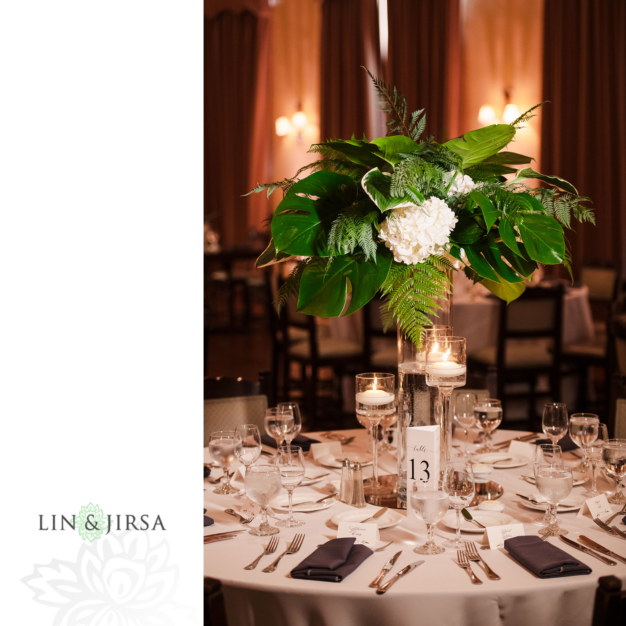 the ebell of los angeles wedding reception flowers tables