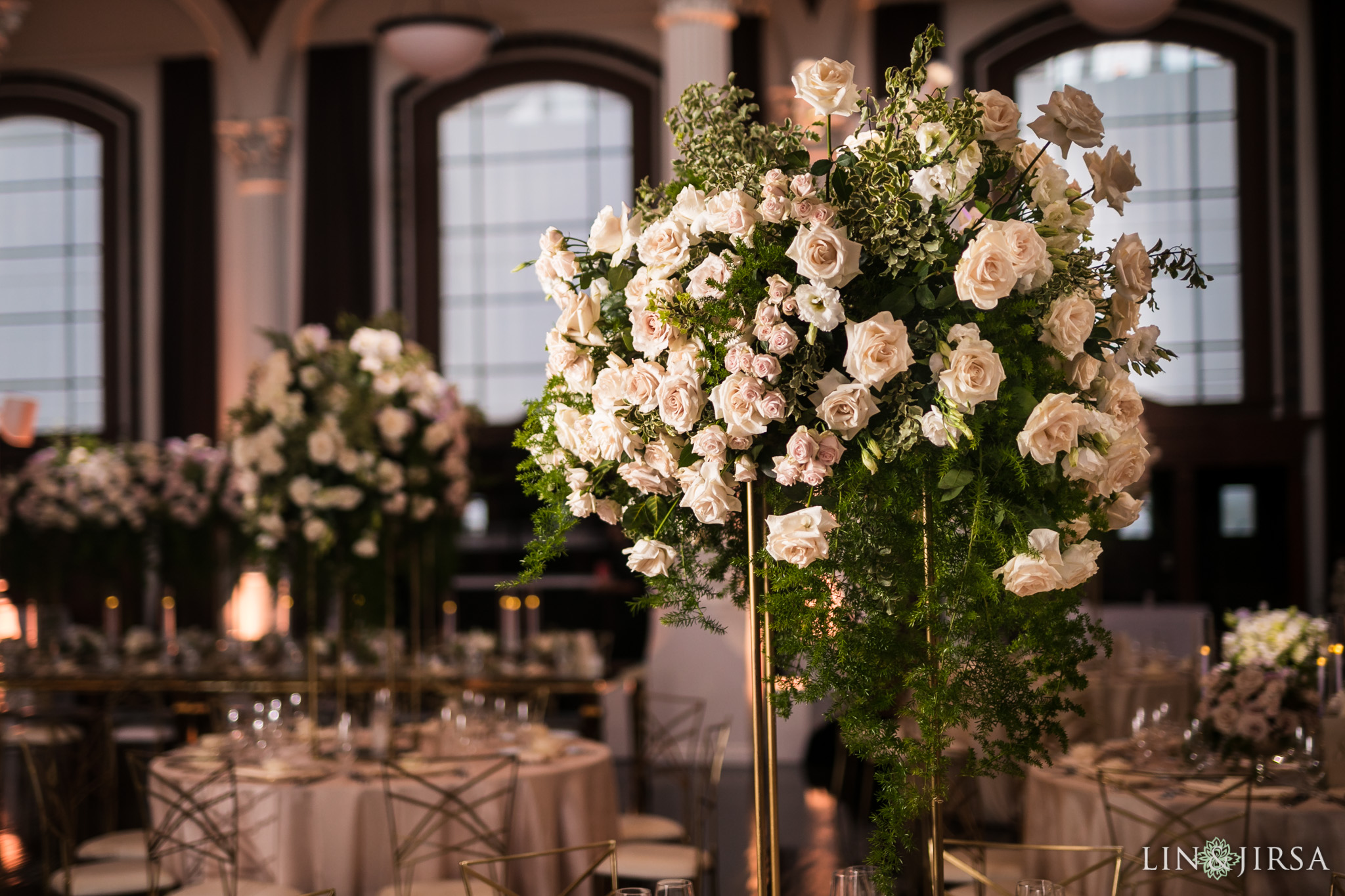 13 vibiana los angeles wedding reception florals photography