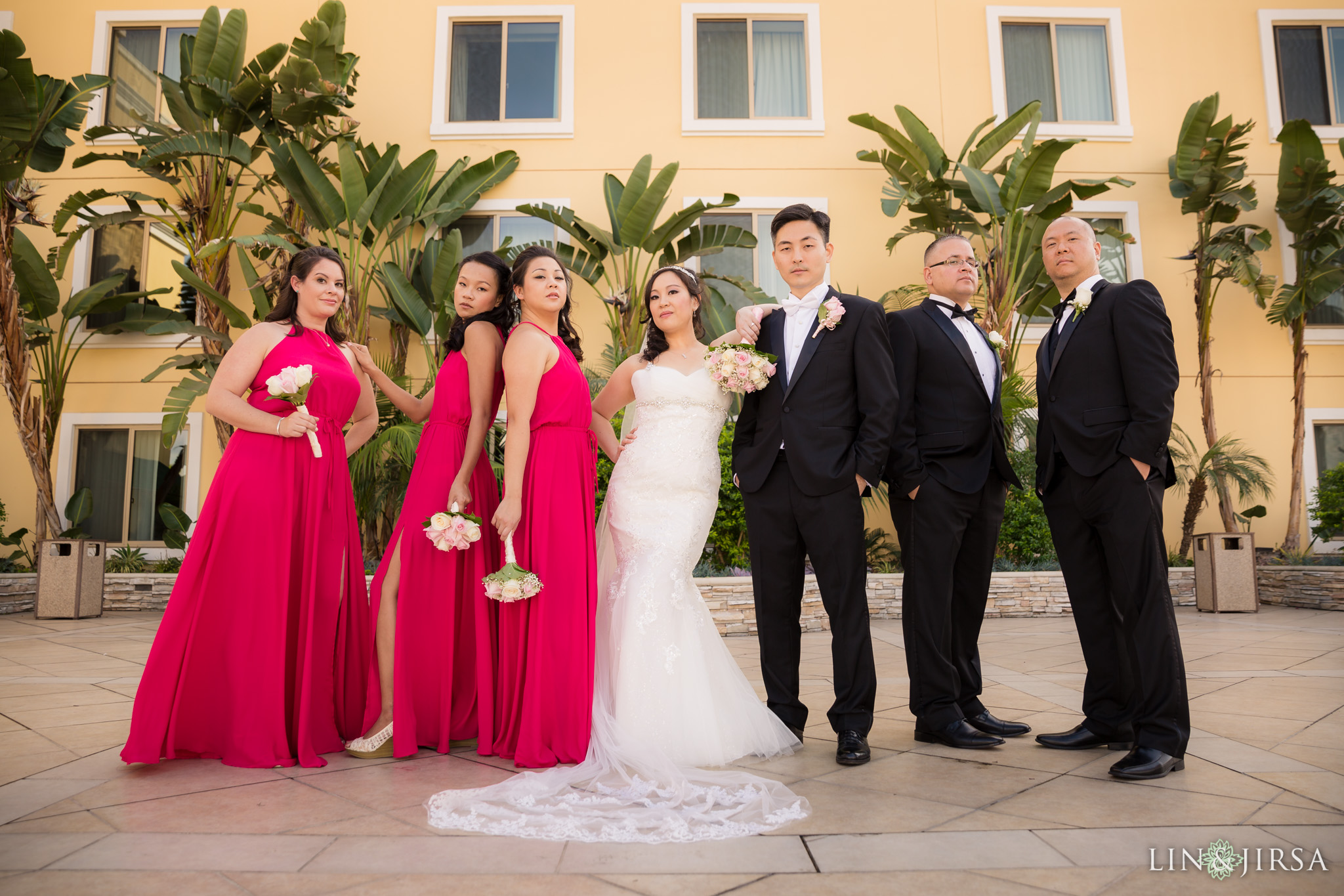 15 san gabriel hilton wedding party photography