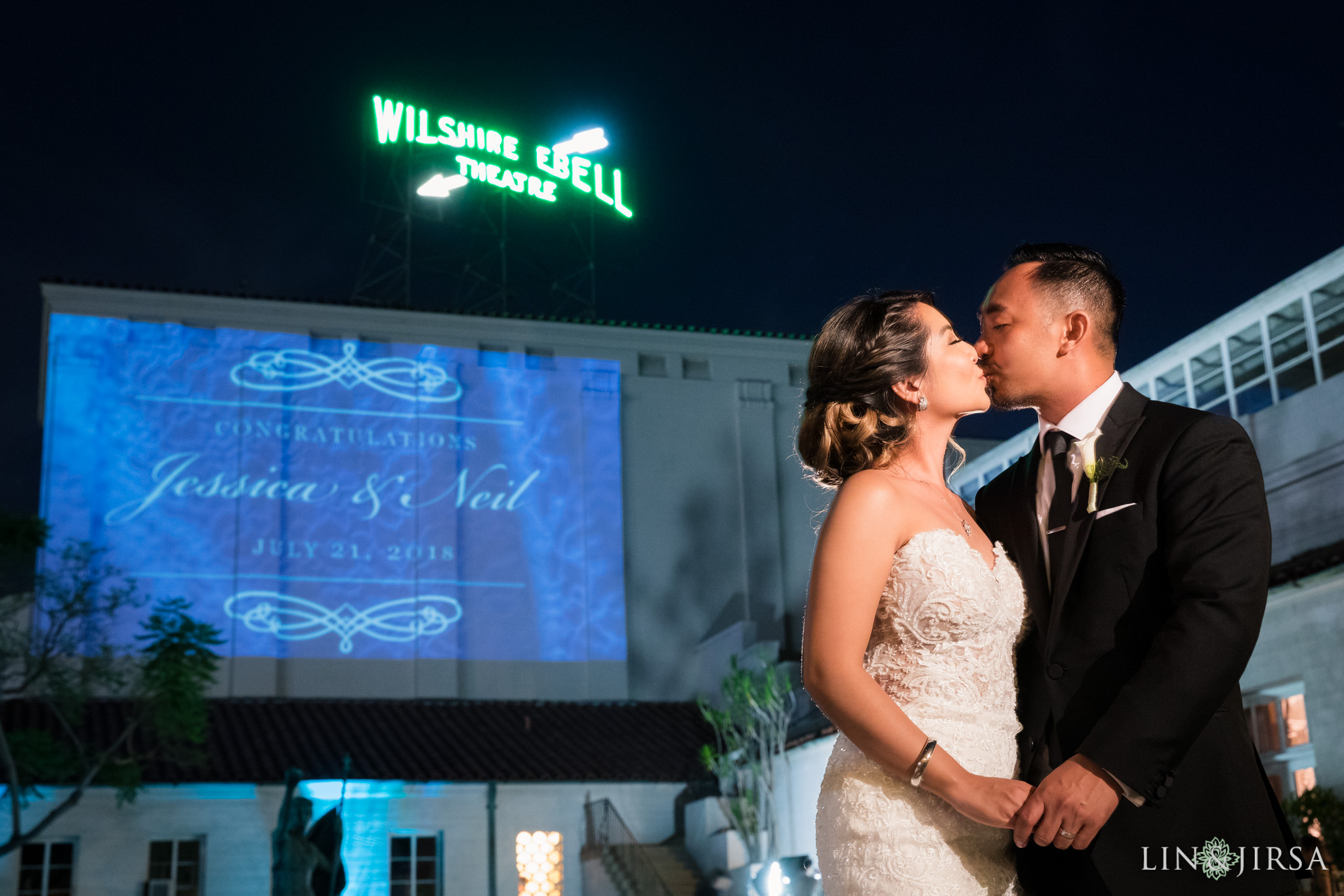 the ebell of los angeles wedding photography night portrait