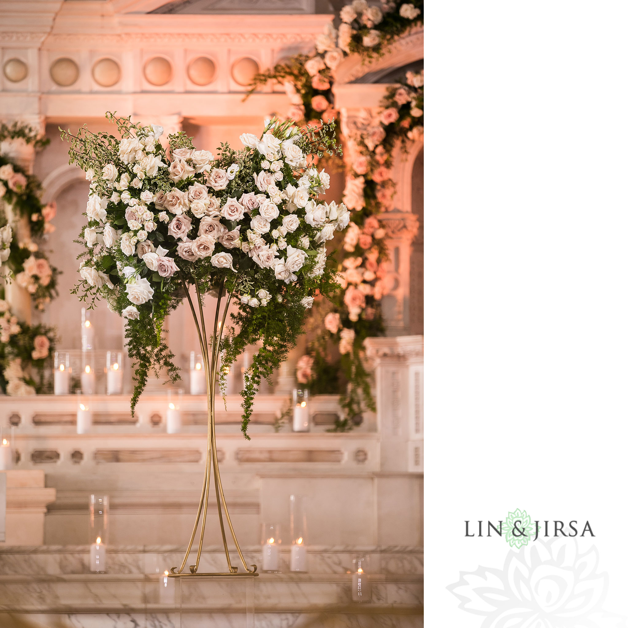 17 vibiana los angeles wedding reception florals photography