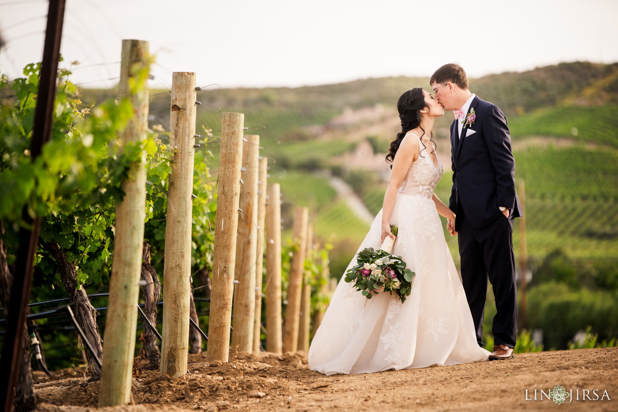 Temecula wedding photographer vineyard rows leading lines Leoness Cellars