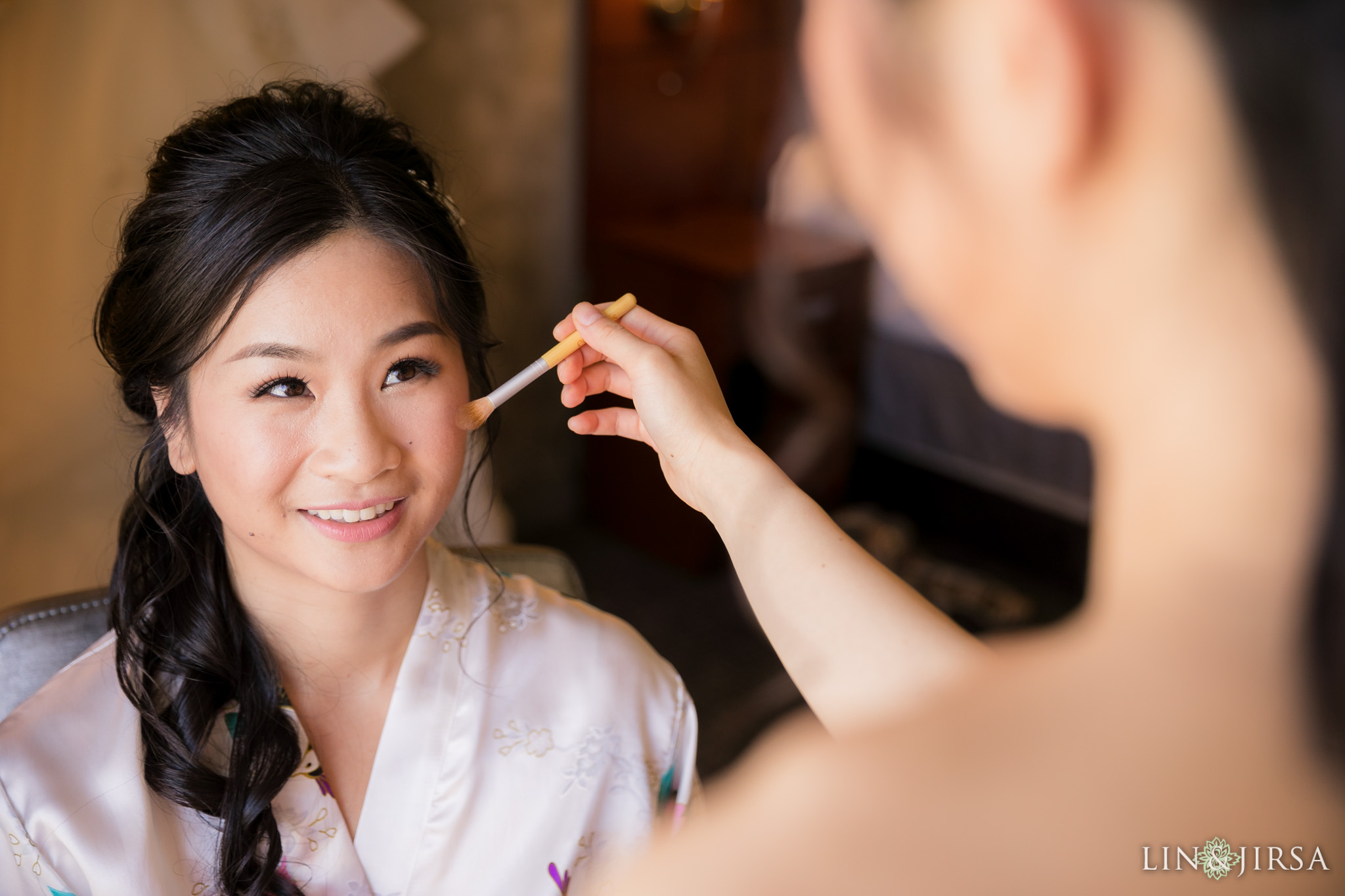 Bride Hair and Makeup Grace Lin los angeles arboretum wedding photography