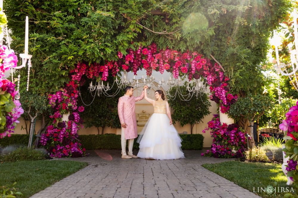 Ceremony Florals Casa Real at Ruby Hill Winery Pleasanton South Asian Wedding Photography Amy Burke Designs