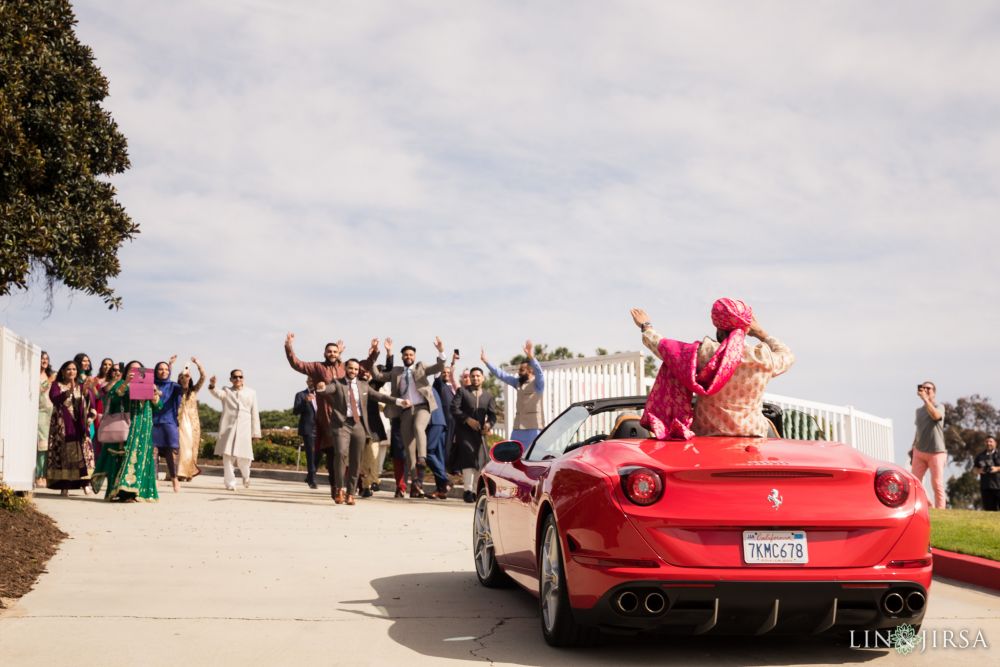 Ferrari Laguna Cliffs Marriott Orange County Wedding Photography Baraat Indian Wedding Tradition
