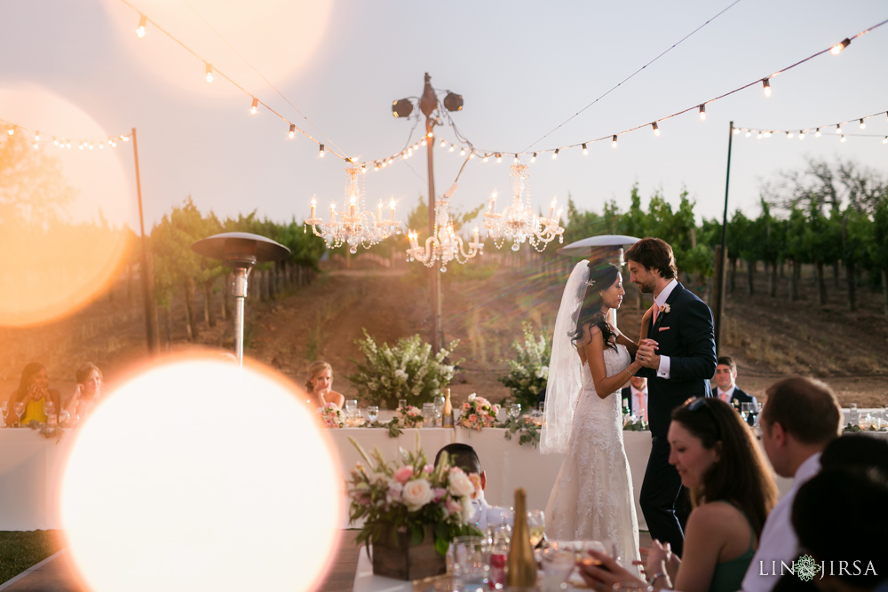 Gainey Vineyards Wedding Photography Santa Ynez dinner setting