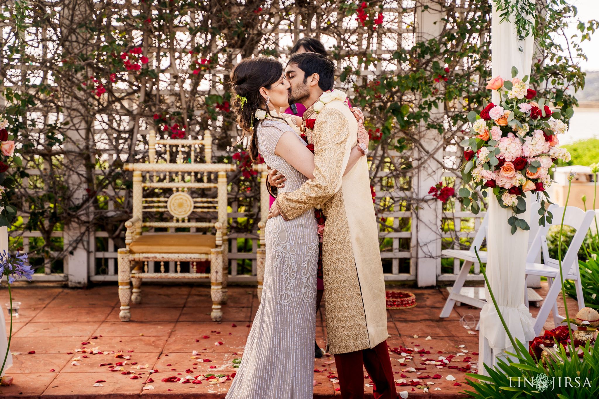 Hilton Mission Bay San Diego South Asian Wedding Photography kiss