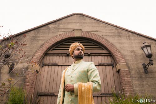 Indian Groom Attire Mountain Winery Fairmont San Jose Wedding Photography