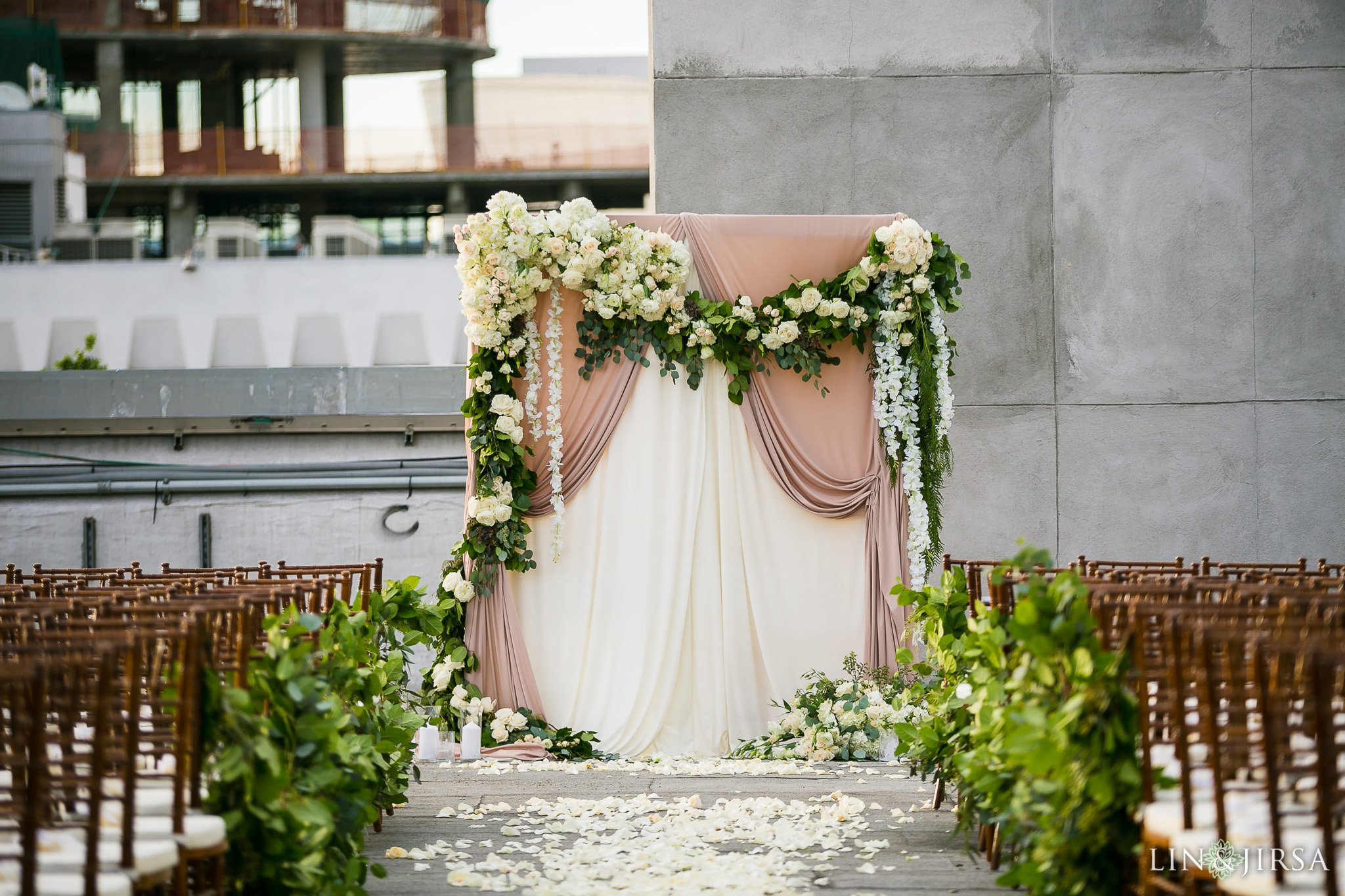 LV Floral Events Wedding Ceremony hudson loft downtown los angeles wedding photography