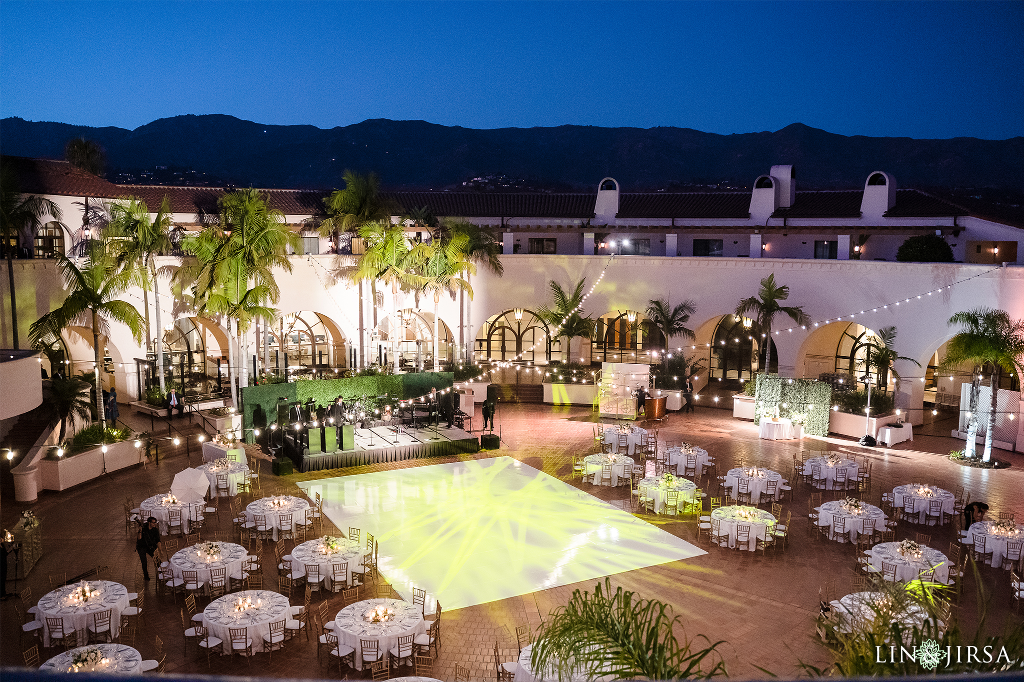 Outside Wedding Reception Hilton Santa Barbara Beachfront Resort