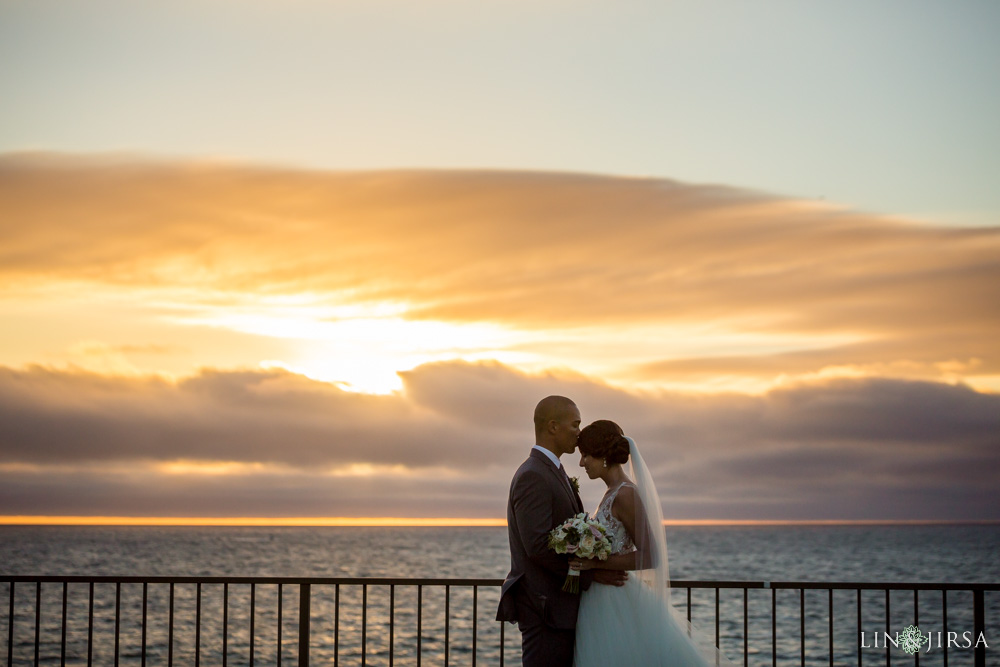 Redondo Beach Historic Library Wedding sunset