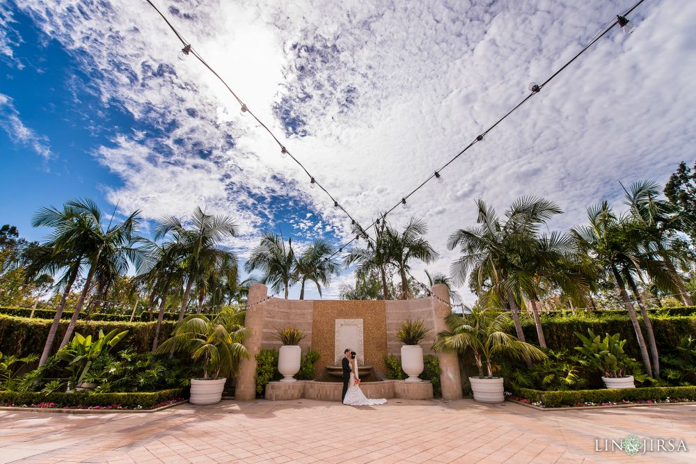 Renaissance Newport Beach Hotel Couple Session wide epic palm trees