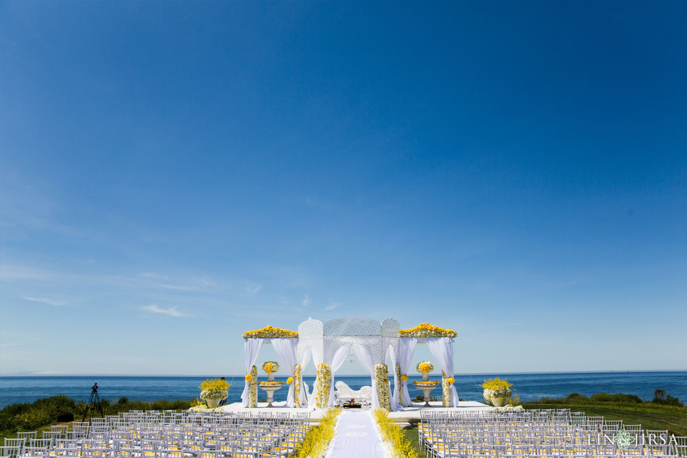 Santa Barbara wedding photographer beachfront ceremony Sandpiper Golf Club coastline