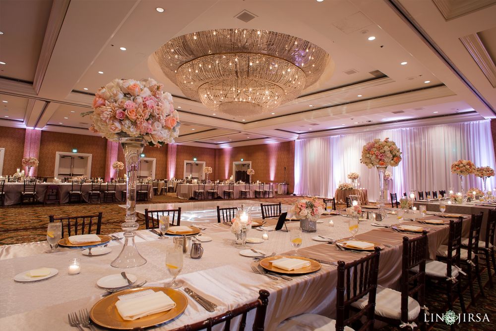 Wedding Renaissance Newport Beach Hotel Lin and Jirsa Wedding Photography reception detail ballroom