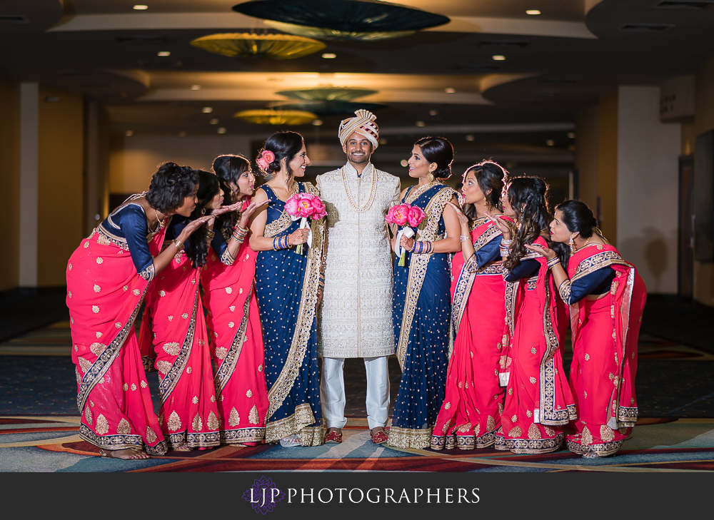 anaheim marriott indian wedding photographer getting ready photos group indian