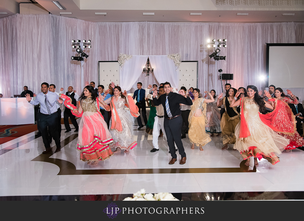 anaheim marriott indian wedding photographer wedding reception photos dancing