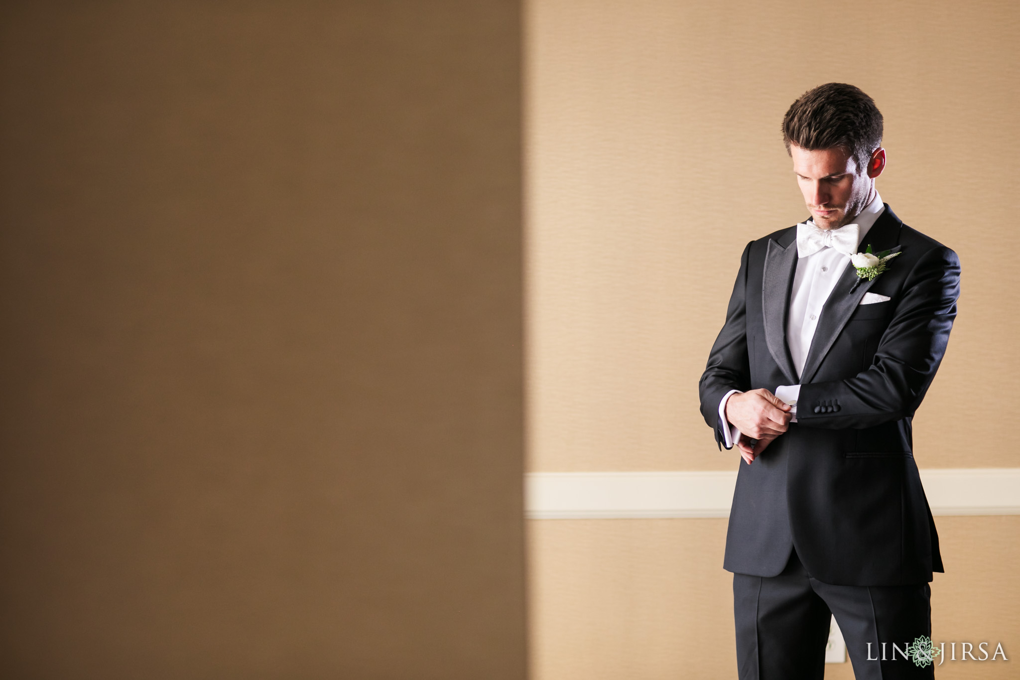 balboa bay wedding newport photography groom watch