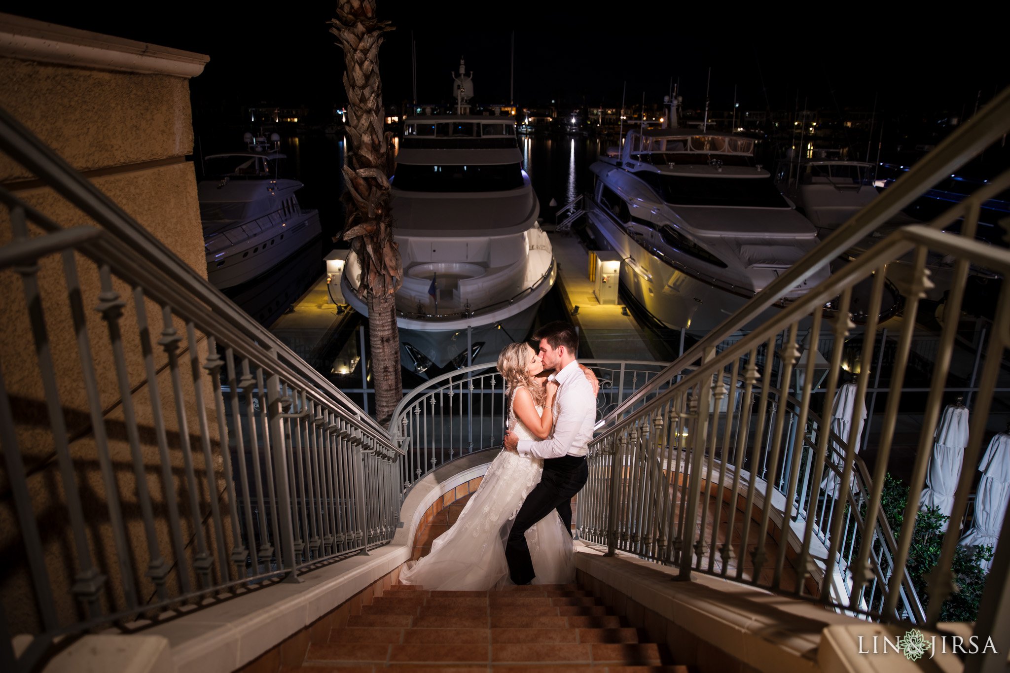 balboa bay wedding newport photography night portrait