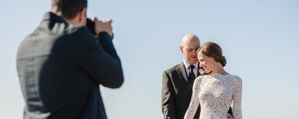 Behind the scenes wedding photography