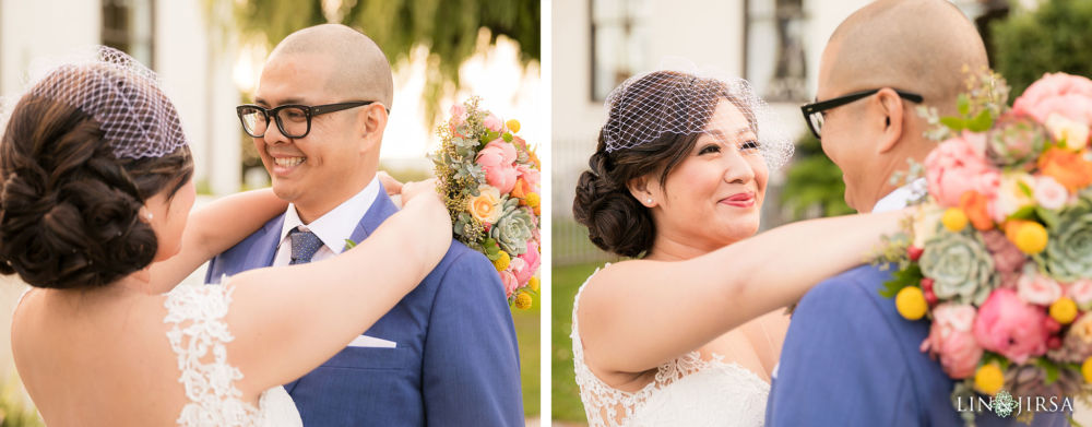 bride and groom redondo beach library wedding