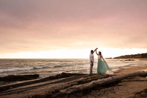 crystal cove engagement photography