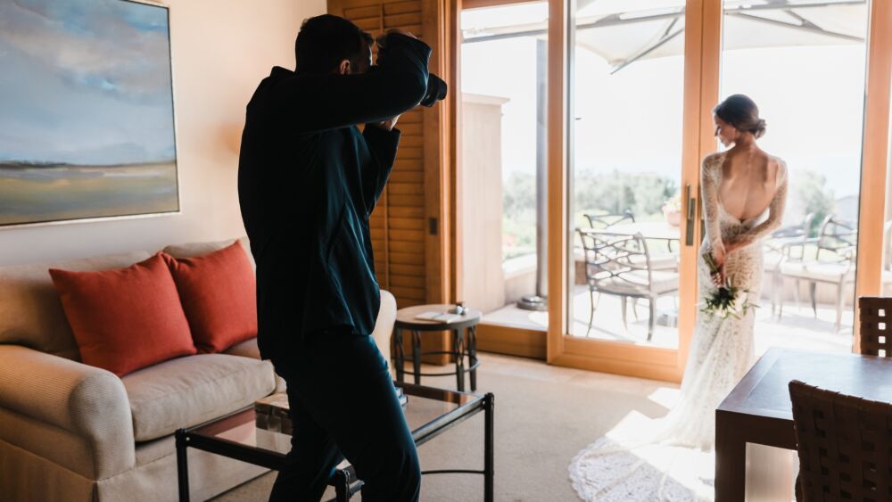 Los Angeles wedding photographer Pye Jirsa photographing a bride