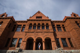 old orange county courthouse wedding photo