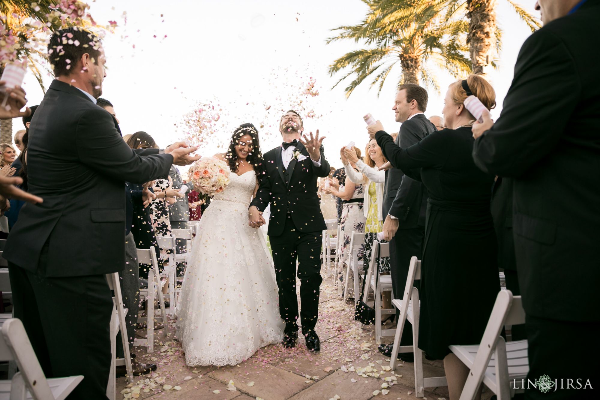 omni la costa resort persian wedding photography walking aisle