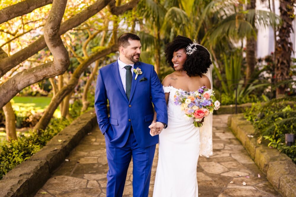 Santa Barbara wedding photography downtown Courthouse Spanish Colonial Revival architecture