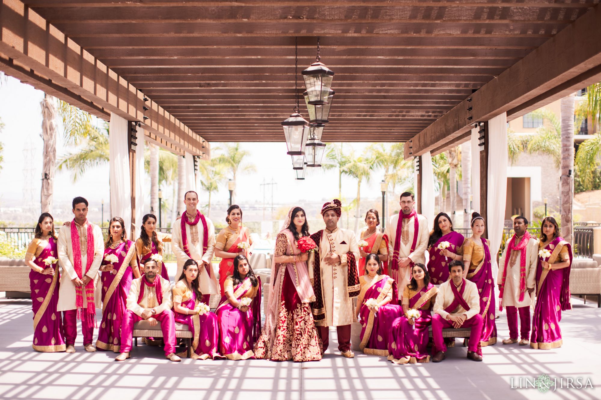 sheraton carlsbad resort indian wedding photography wedding party