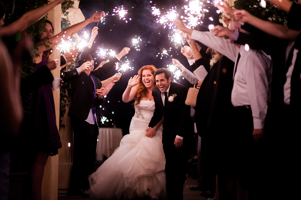 sparkler exit los angeles wedding