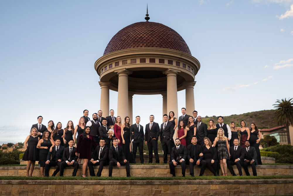 Orange County wedding photographer Lin and Jirsa team photo at Pelican Hill